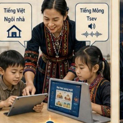 Giáo viên dạy song ngữ Việt và tiếng dân tộc