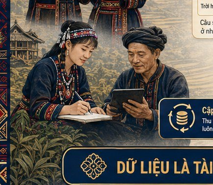 Nghệ nhân cao tuổi viết chữ cổ dân tộc